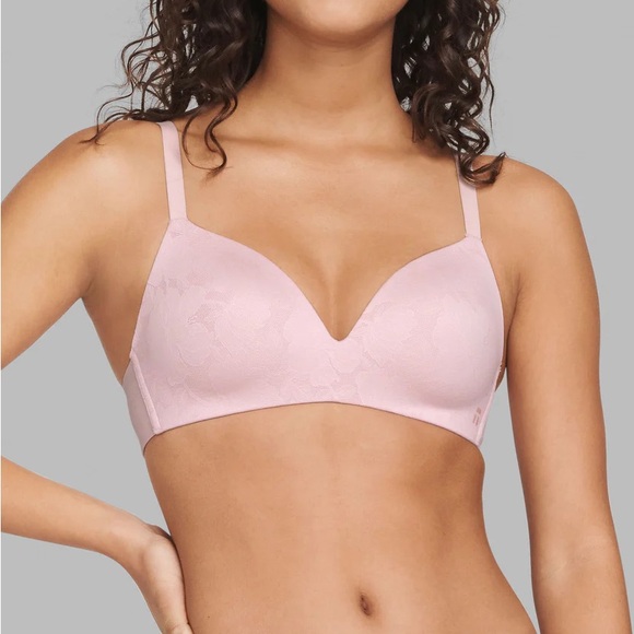 Bundle of 3 Tommy John Wireless Bras 34DD Pink/Beige/Black - Picture 3 of 14